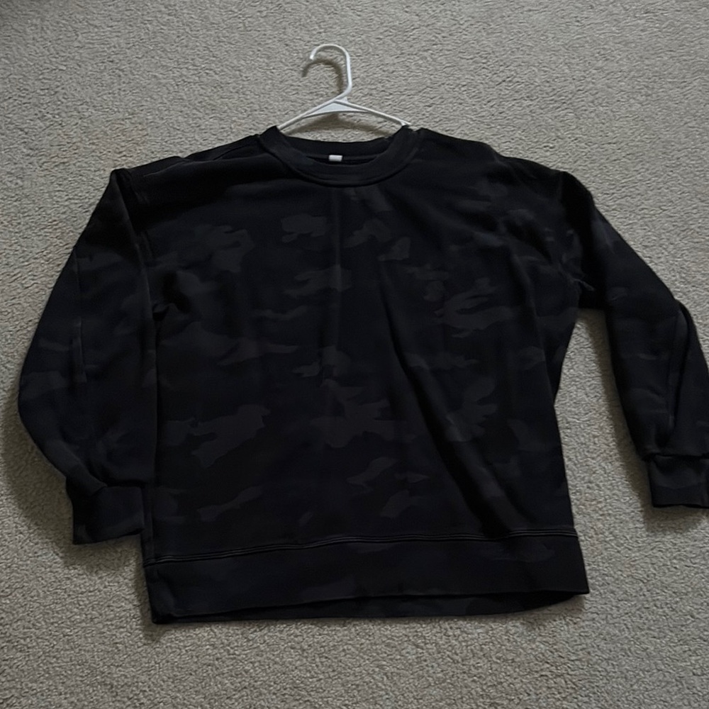 Lululemon Black Camouflage Crewneck